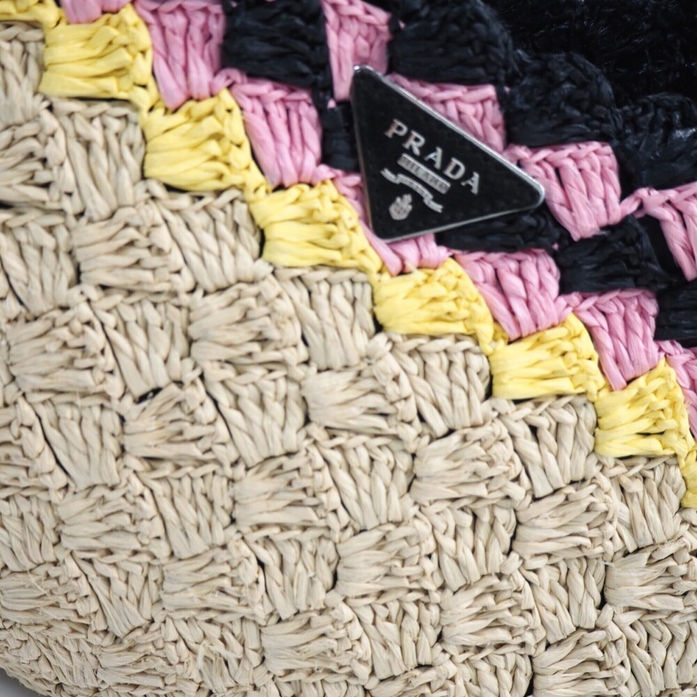 PRADA Cream Raffia Shoulder Bag - Picture 6 of 16